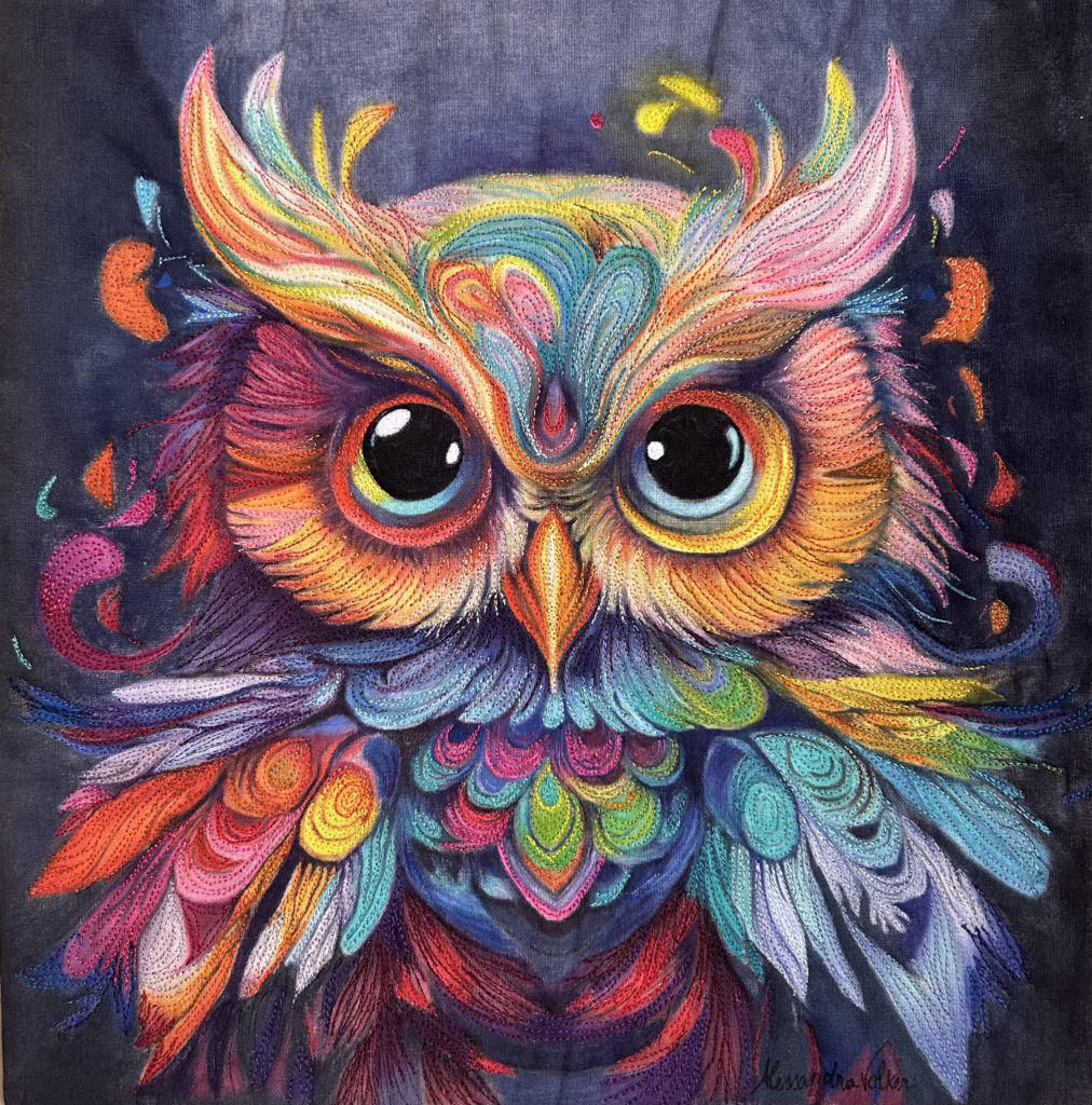 Inktense Pencils & Posca Markers on Fabric