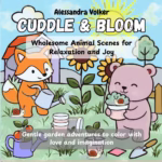 Livro de colorir com animais fofos Cuddle and Bloom Alessandra Volker