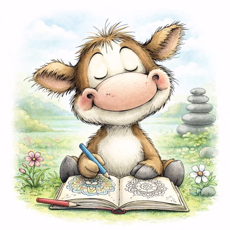 Personagem Milky colorindo