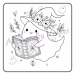 Cute and Creepy Livro de Colorir Outono