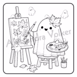 Cute & Creepy Autumn Coloring Book | Livro de Colorir Outono – Alessandra Volker