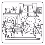 livro de colorir com animais fofos