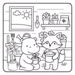 livro de colorir com animais fofos